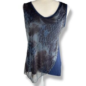 Vanilla Sugar Womens Tank Top Size Large Y2K 2000s Asymmetrical Grunge Sheer Top